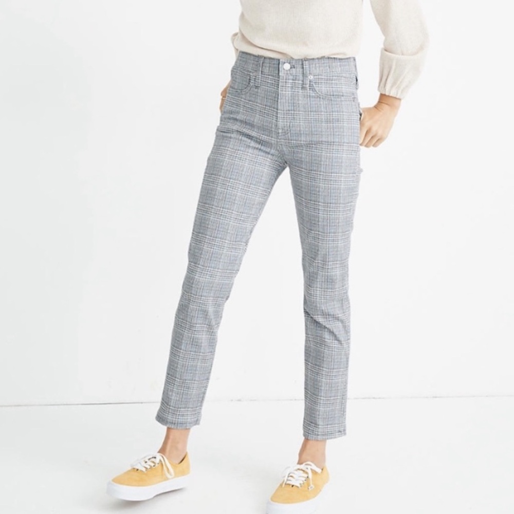 Madewell Stovepipe Plaid Jeans Size 28